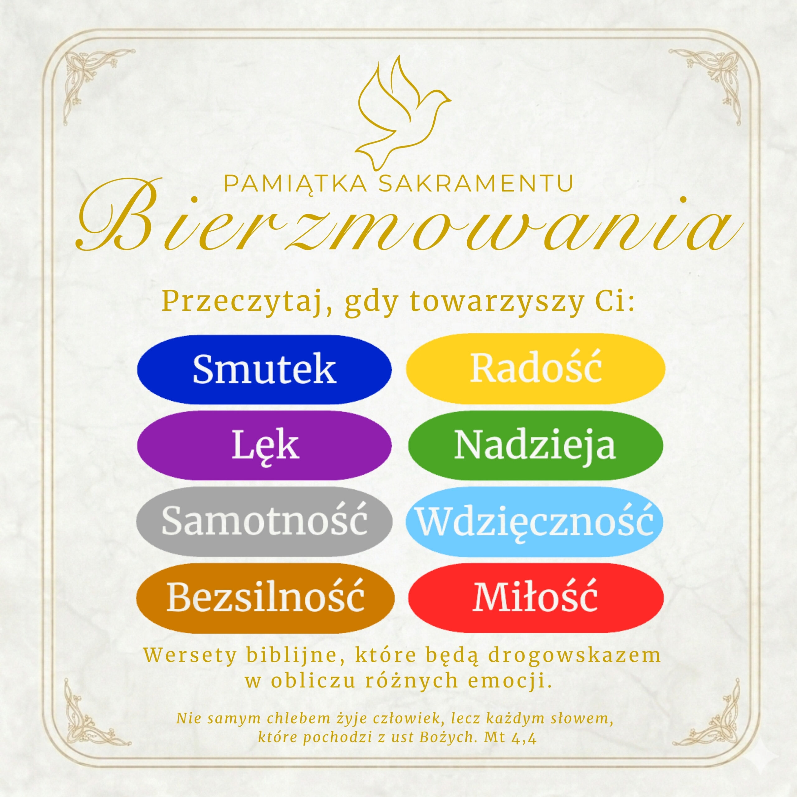 SŁOWO DLA DUSZY - PAMIĄTKA SAKRAMENTU BIERZMOWANIA - obrazek 2